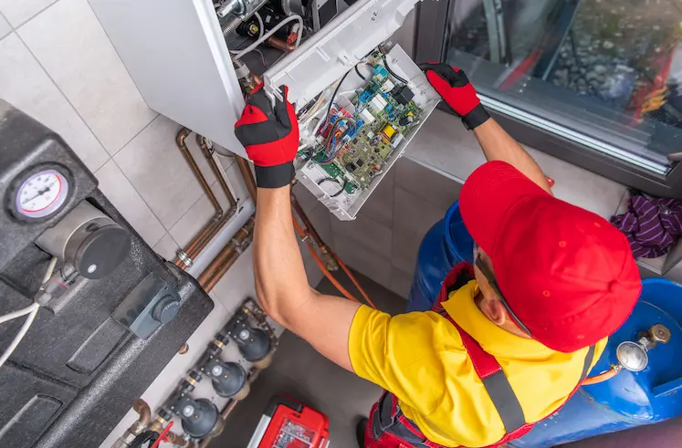 Elettricista qualificato che verifica un impianto elettrico a Fermo