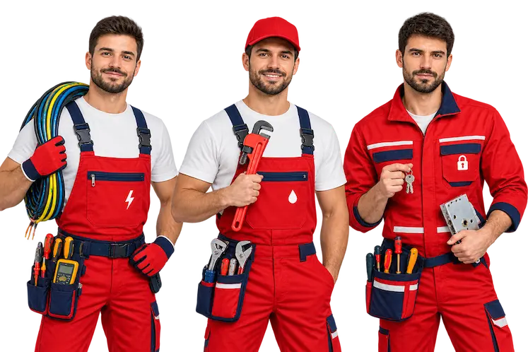 Tecnico di Alessandro Pronto Intervento al lavoro per una riparazione urgente idraulica ed elettrica